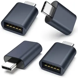 4PCS USB Female to Type C Male Adapter Compatible with iPhone 15 Pro Max MacBook Pro Air iMac iPad Mini Pro Samsung Galaxy, LG, Google Pixel