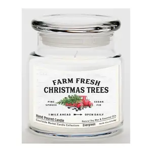 Courtside Market Fresh Farm Trees Candle Glass Jar 18-oz
