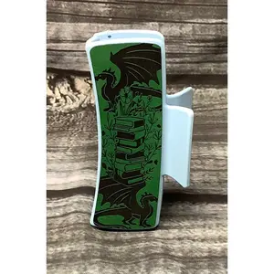 Dragon Book Stack Large Hair Claw Clip – Engraved Leatherette Fantasy Hair Accessory, Medium Book Lover Claw Clip