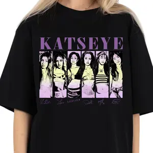 <katseye>Beautiful Chaos Tour T-Shirt, Concert Merchandise T-Shirt, Retro Pattern Unisex Top, Retro Music Fan Shirt, Gift for Pop Rock Enthusiasts</katseye>