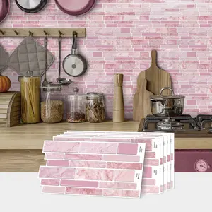 3D Marble Backsplash Wall Stickers, Waterproof Oil Proof, Easy Install, Kitchen Upgrade, Modern Home Decor, No Ca Prop 65