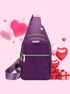 Quilted Texture Zipper Fanny Pack, Casual Solid Color Chest Belt Bum Bag for Women, Trendy Versatile Daily Commuting Bag, Girl Fashionable Crossbody Bag