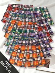 Men's Boxing Underwear Shorts, Printed Design, Moisture-Wicking, Breathable, Loose Fit, Casual Sportswear, All Seasons, Random Pack