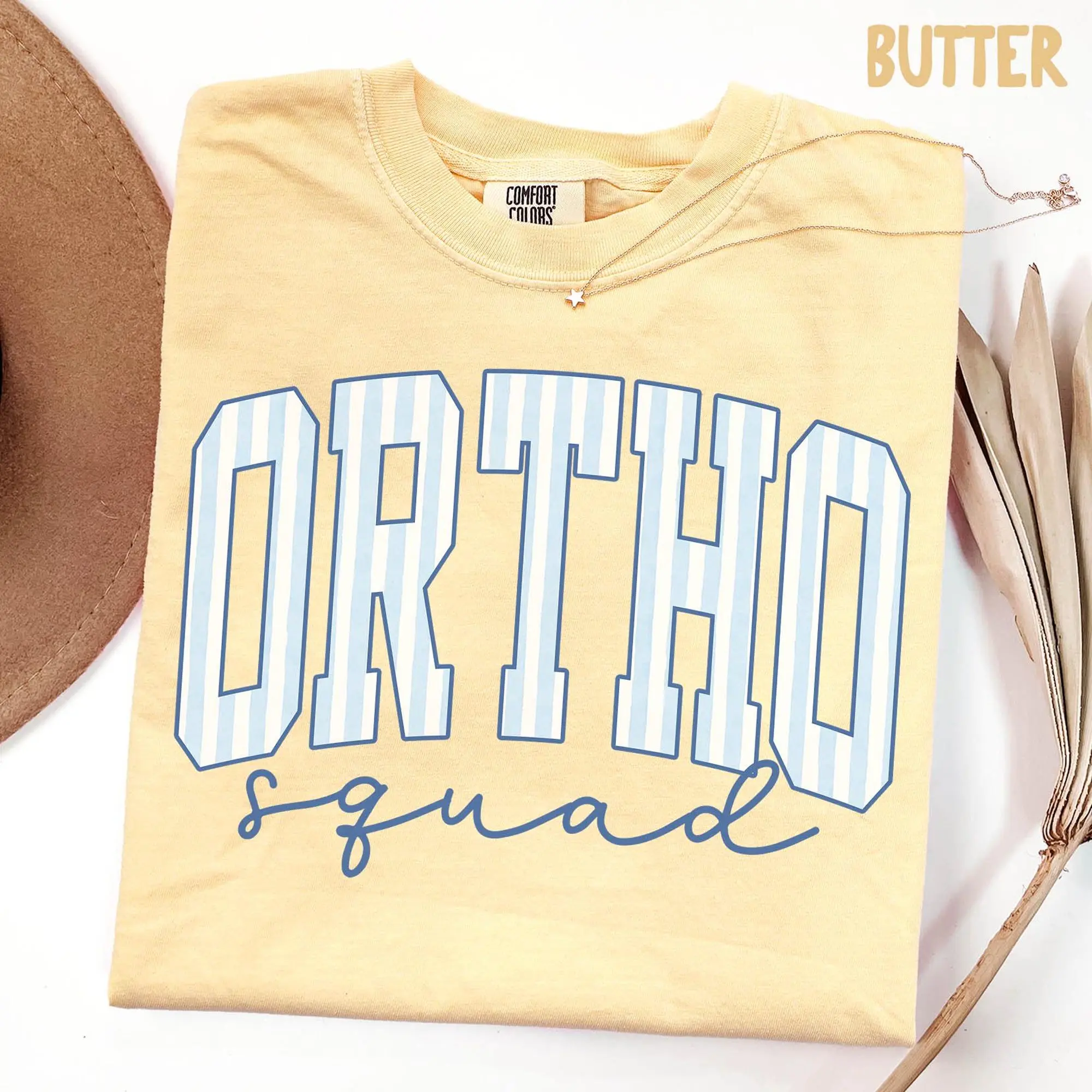 Comfort Colors Ortho Squad Matching Shirts, Orthodontist T-Shirt, Orthopedic Tee, Dental Assistant Gifts, Orthodontic Office Team Stripes