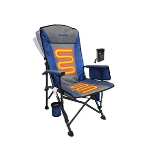 Heated Camping Chair with 20,000mAh Power Bank – USB Powered Folding Outdoor Heated Chair with 3 Heat Settings