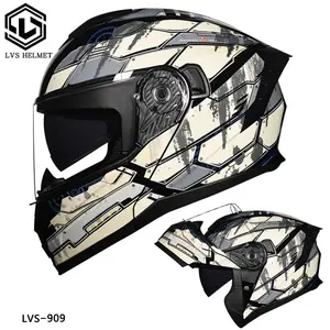 LVS new modular flip motorcycle helmet with dual lens Casco para Motos full helmet, high-quality DOT approved capacete