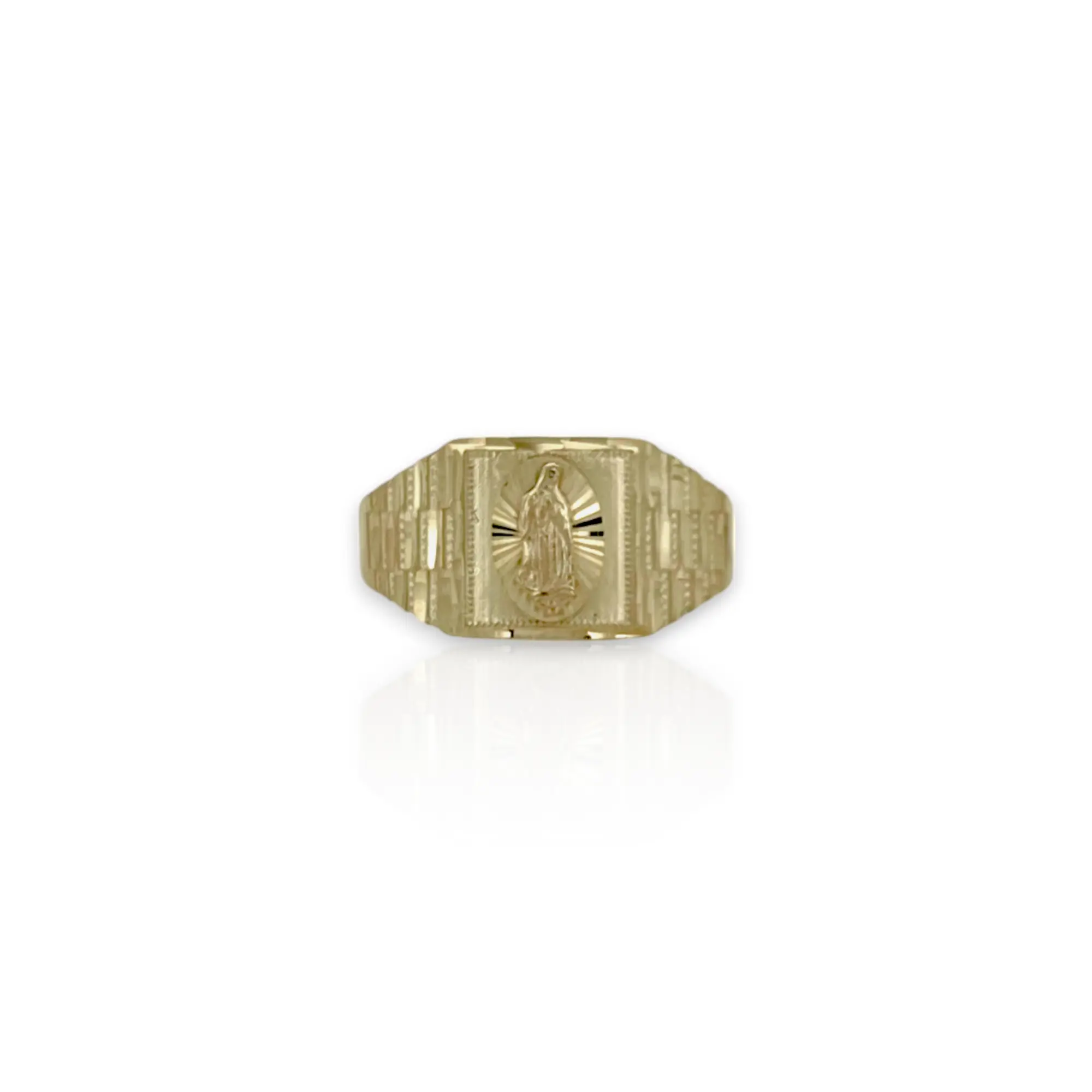10K Yellow Gold Virgin Mary Guadalupe Ring - real yellow gold ring