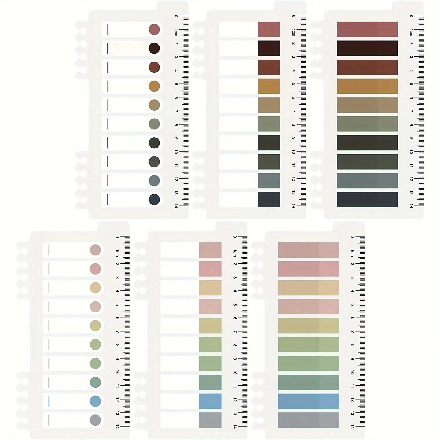 1200-Sheet 60 Morandi Color PET Sticky Index Tabs Book Flags Set, 0.42" x 1.75" Writable Self-Adhesive Removable Labels, Office Stationery Dividers for Books, Files