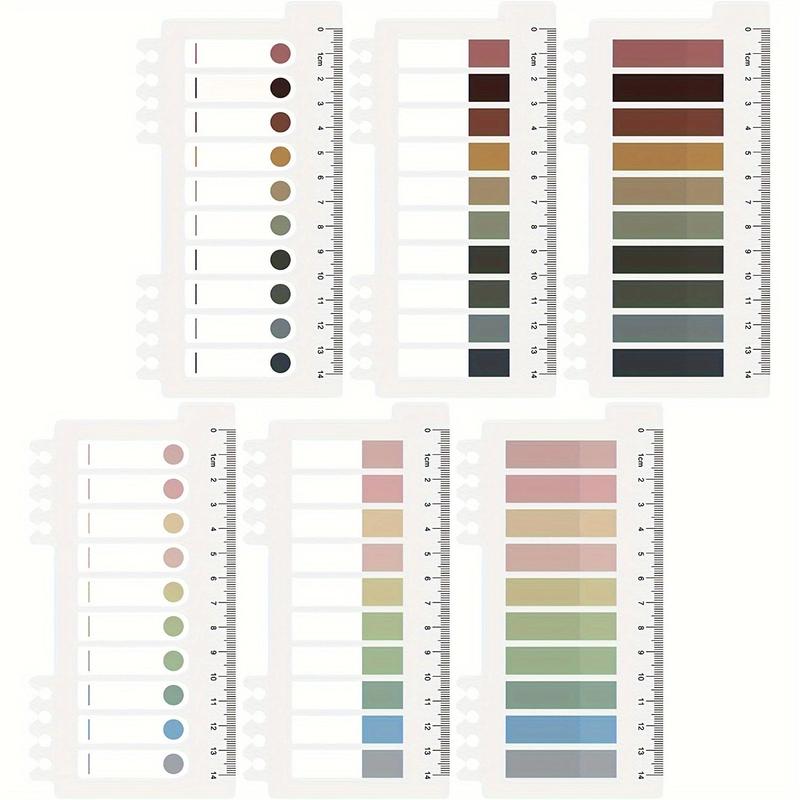 1200 Sheets PET Sticky Index Tabs Morandi Page Markers Writable Removable Book Flags for Books Files Office Supplies