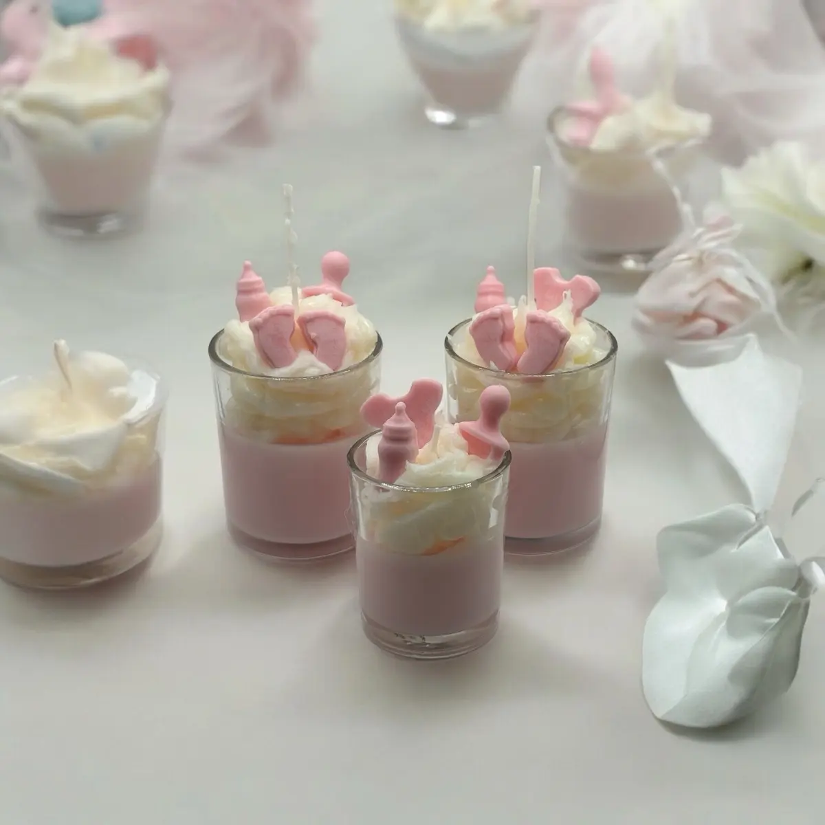 Baby Shower Mini Candles for Girls and Boys - Great Gifts for New Moms or Expecting Moms - Decorative Candles for Baby Shower - Ornaments