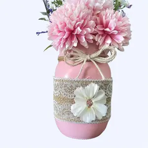 Whimsical Blowout Trio - Elegant & Vibrant Mason Jar Centerpieces for Baby showers, Bridal showers, Weddings, Easter Decor & Special Events