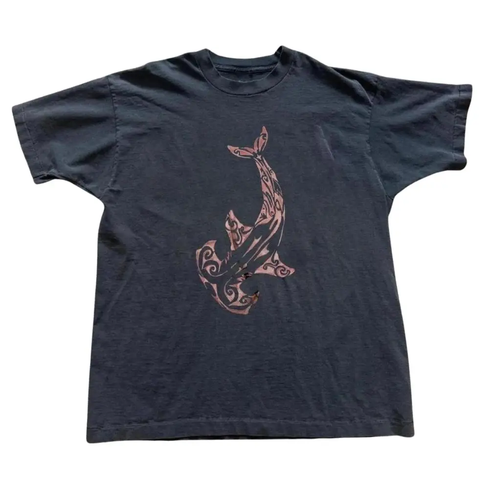 The Tribal Hammerhead Shark T-Shirt, Minimal Shark Graphic Tee, Ocean Animal Shirt, Gift For Woman, Gift For Men, Womenswear Top Underwear Streetwear, Trending Shirt