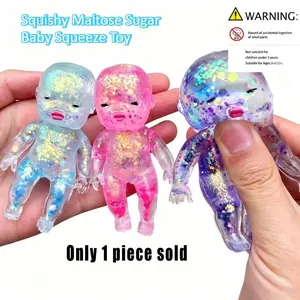 Soft Malt Sugar Baby Squeeze Toy, Cute Stretchable Rising Sitting Unsettled Toy, Adult Stress Anxiety Relief Gift, Decompression Squeeze, 1 Piece Set