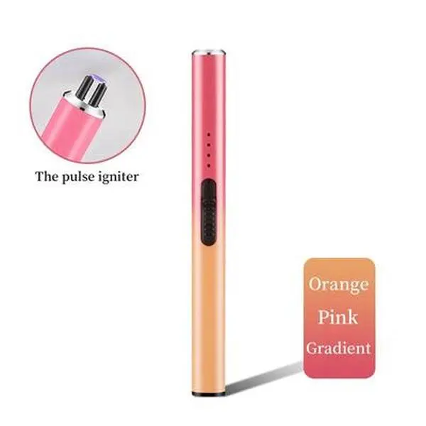 Candle Lighter with Safety Lock,Portable Wind‑Proof Pulse Igniter, Rechargeable USB Charging,  Multipurpose Ignition Tool for Daily‑use and Festival Gift‑giving
