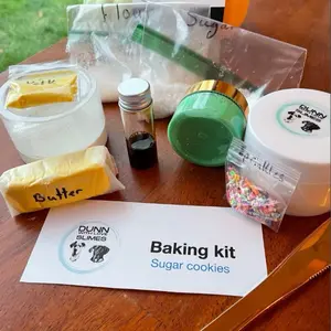 DIY Slime "Baking" Kit - Sugar cookie Slime with fake  Eggs, Flour, Sugar, Butter, Vanilla, frosting and sprinkle topping
