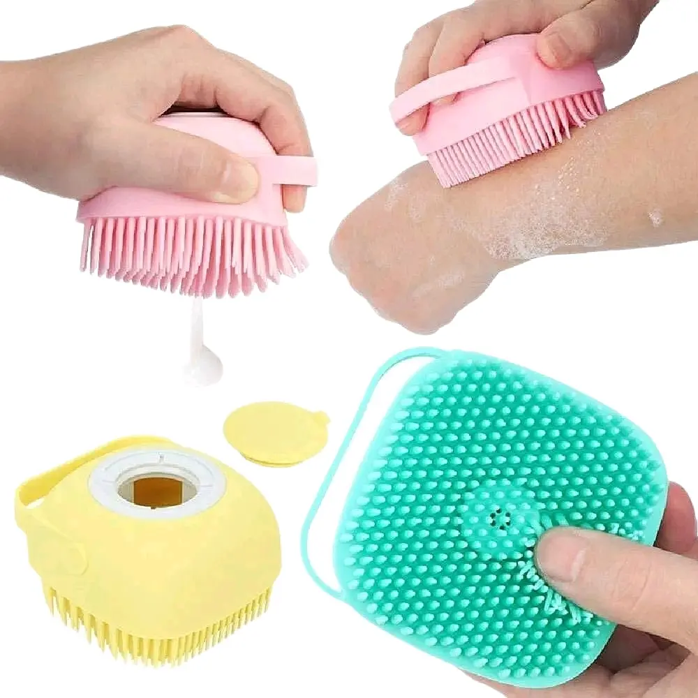 Silicone Bath Brush,Silicone Exfoliator Soft Body Exfoliator Women, Men And Pet Bath Towel Brush