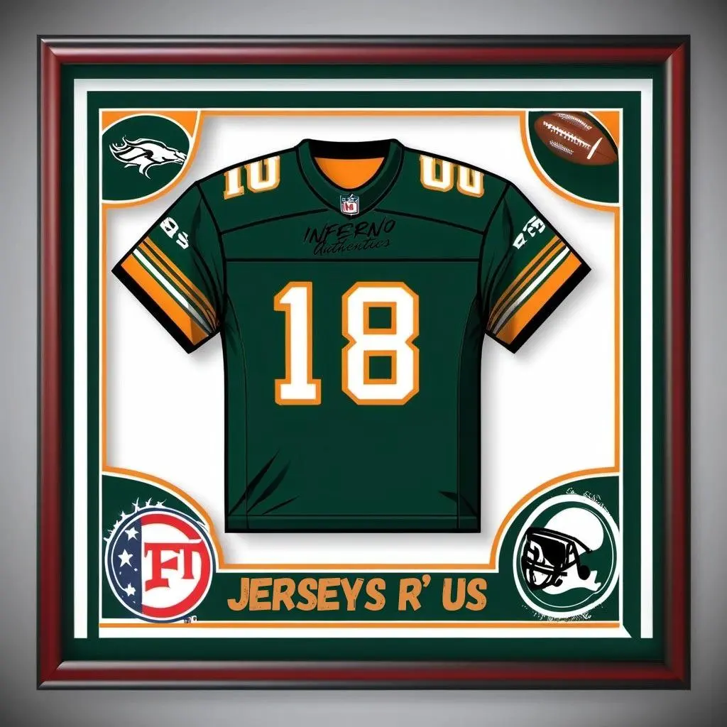 PYD Custom Football Framed Jersey Authenticated BREAK PYD Custom Football Framed Jersey Authenticated BREAK