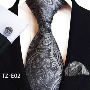 Paisley Tie Square Scarf Pocket Square Cufflinks Three-piece Set