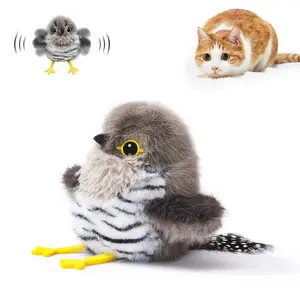 TikTokShopSpringGlowUp, Petgravity Chubby Chirpie, Flapping Bird Cat Toy(DON'T FLY), Lifelike Bird Chirp, Touch-Activated Kitten Toy Rechargeable, Interactive Cat Exercise Toys