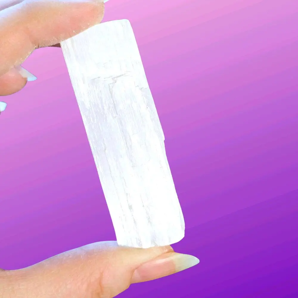Selenite Stick 2-3" Natural Healing Crystal for Energy Balance Meditation Cleansing Protection Healing
