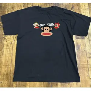 Paul Frankk Julius Monkey Graphic T-Shirt – Black Cotton Tee with “Be Good” Cartoon Print, Y2K, crewneck, gift for him, gift for her, unisex tee