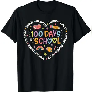 100 Days Of School Teacher 100th Day Of School Girls T-Shirt Comfy Everyday T-Shirt