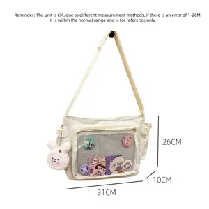 Cool coffee high-end sense large capacity DIY bag 2026 women's bag stylish versatile crossbody bag single shoulder tote bag white purple black [with pendant]