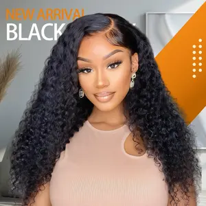 abc hair 13x6 Water Wave Lace Front Wigs Human Hair 180 Density 13x6 HD Transparent Lace Front Wigs Human Hair Wigs for Women Glueless Wigs Human Hair Deep Curly Wig Pre Plucked 28 Inch
