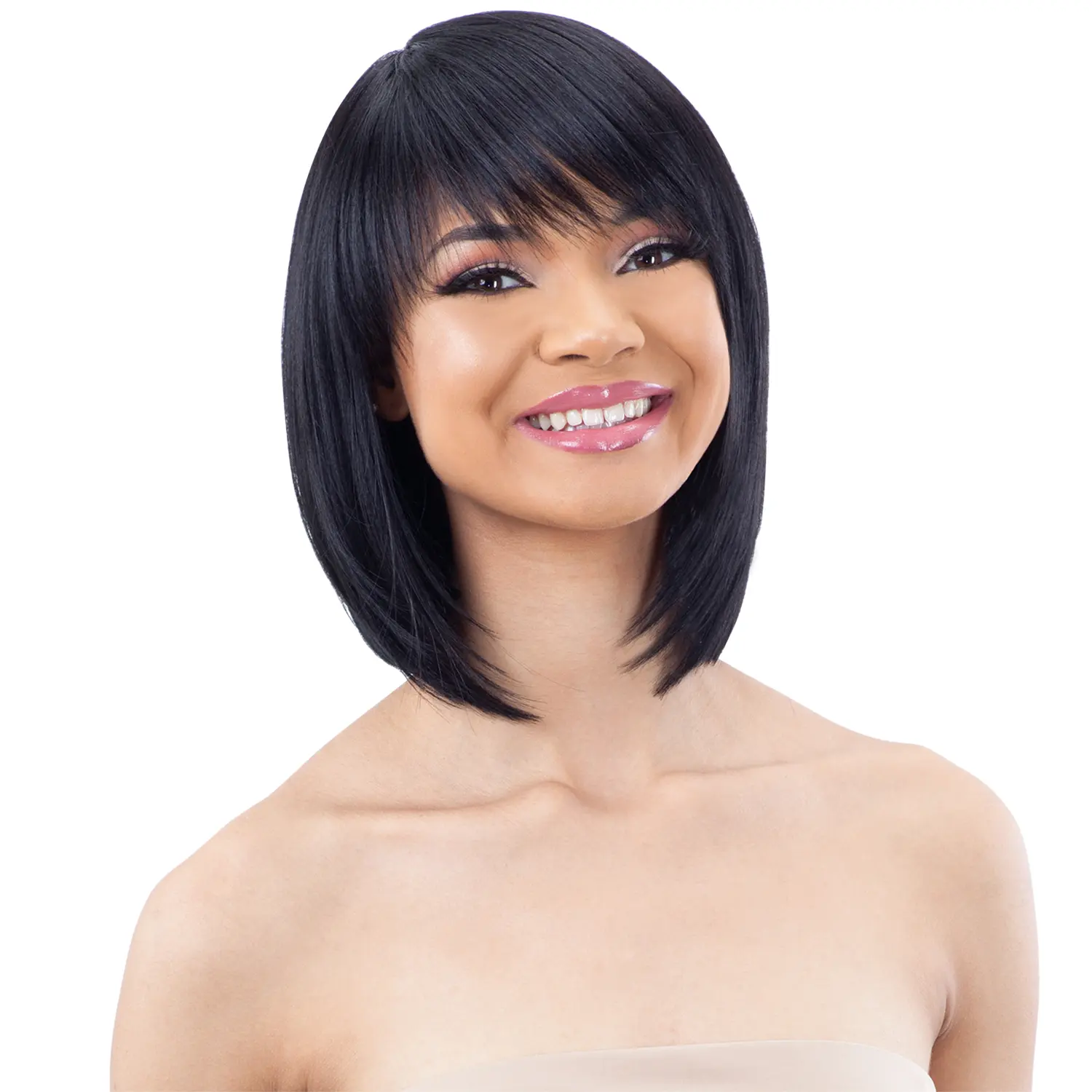 FreeTress Equal Lite Unisex No Glue Synthetic Full Machine Wig - Natural Straight Glueless Synthetic Wig, Fashion Accessory Hair Extension (002), No Glue Wig