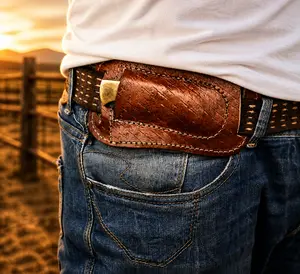 Handmade Leather Knife Sheath – Hand Engraved Folding Pocket Knife 5 Inch Universal Cover