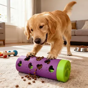 New Detachable Pet Slow Feeder Toy | Chew-Resistant Teething Snack Roller, Boredom Buster & Energy Burner for Small to Medium Dogs & Cats, Indoor & Outdoor Use