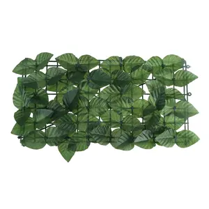 1PC 9.8x19.7 inch Artificial Ivy Privacy Fence Screen Faux Ivy Hedge Expandable Faux Privacy Fence for Wall Screen, Outdoor Garden, Wedding Decor
