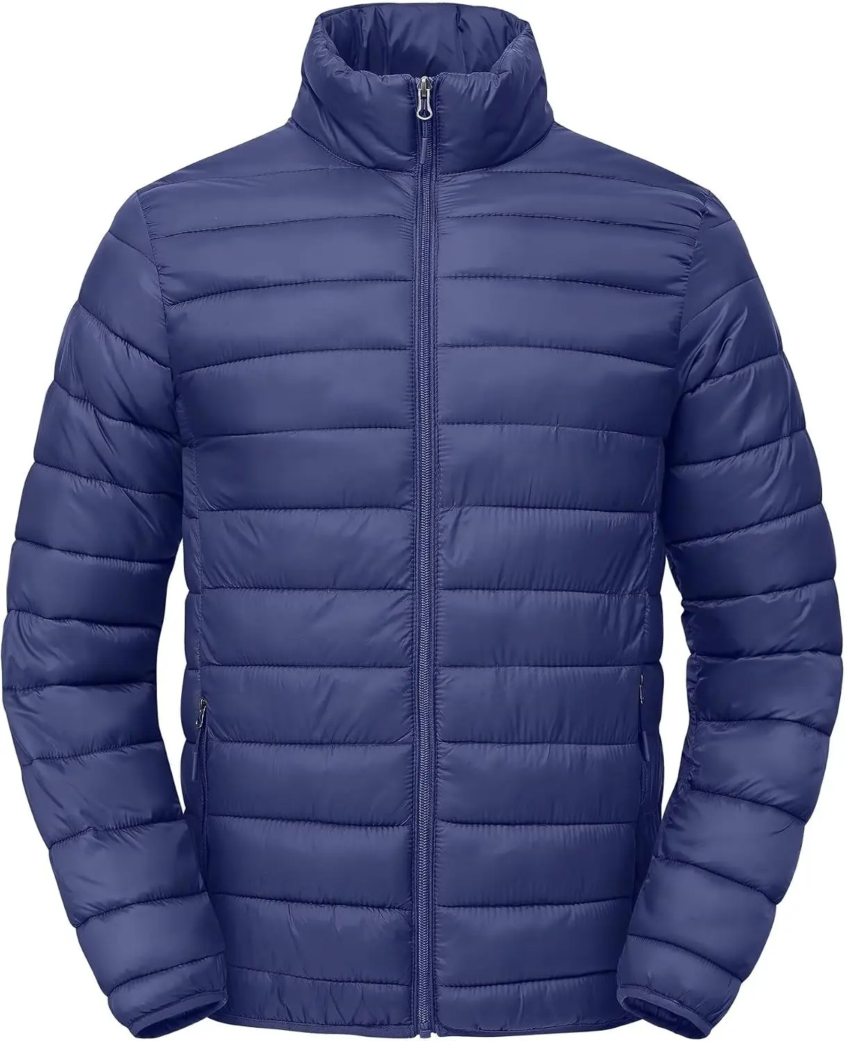 Mens Winter Coats Thermal Lightweight Puffy Jackets Men Waterproof Warm Puffer Coat with Zip Pockets