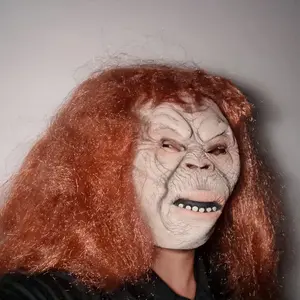 Hair Witch Granny Latex Mask, Party Prank Joke Funny Old Lady Mask, Halloween Costume Accessory, Fun and Spooky Prop