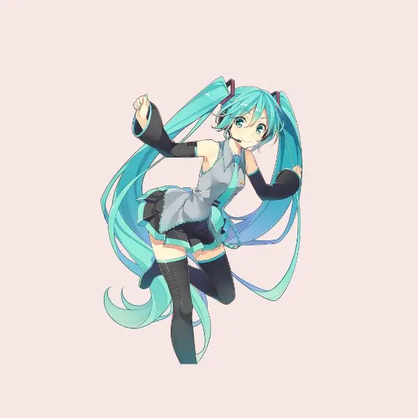 Hatsune Miku Anime Girl Sticker, Cute Waterproof Vinyl Decal for Laptop, Guitar, Phone, and Journal Decoration