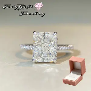 4ct moissaniteEngagement Rings for Proposal Wedding Party Dress Costume Memorial Day