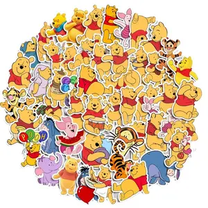 Disney Pooh Bear 50pcs Stickers - Fun & Versatile for Crafts Decorations & Personal Expression Featuring Adorable Pooh Bear Characters