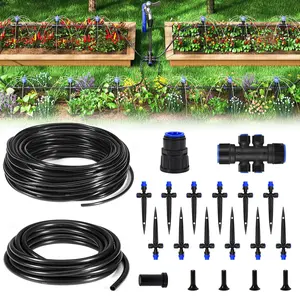 HIRALIY Garden Watering System, Drip Irrigation Kits for Plants, New Quick Connector, Saving Water Automatic Irrigation Equipment for Patio Lawn