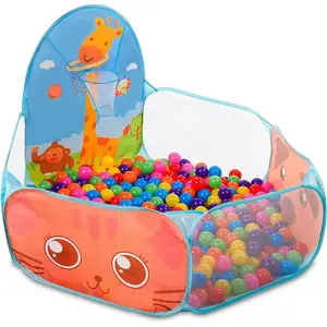 An Children Ball Pool Tent Portable Foldable Ball Pit Play Tent with Basket  Outdoor Indoor Sports Educational Toy Holiday Gifts