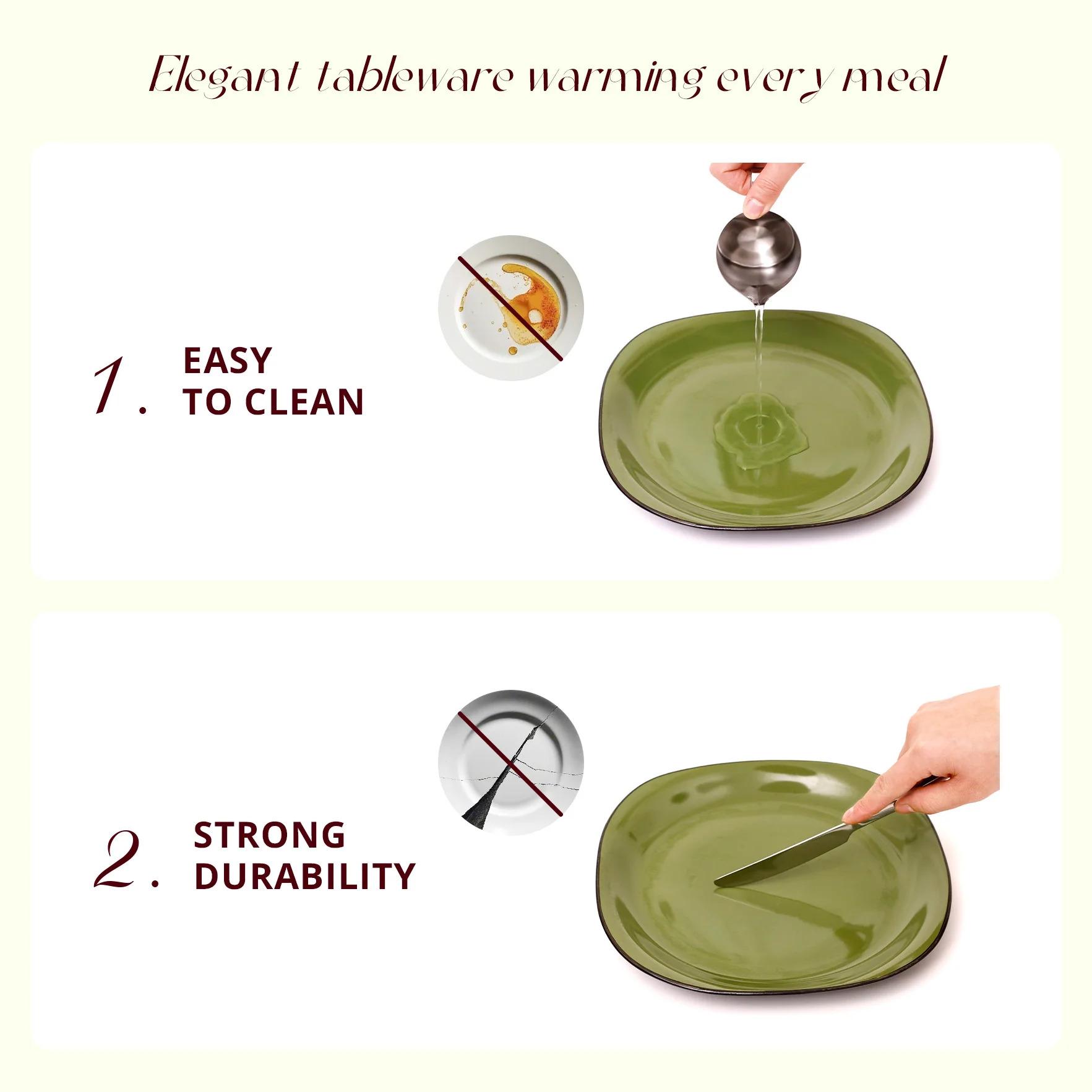 European Wedding Hotel Plates Sets Dinnerware Nordic Ceramic Dinnerware Sets Stoneware Dinner Set for Home