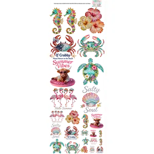 Faux Rhinestone Summer Love 60x22" DTF Ready to Ship Gang Sheet