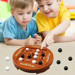 Marble Strategy Board Game - 2 Player Orbit Logic Track with 22.6X22.6cm Board, Fast-Paced Family Fun Game