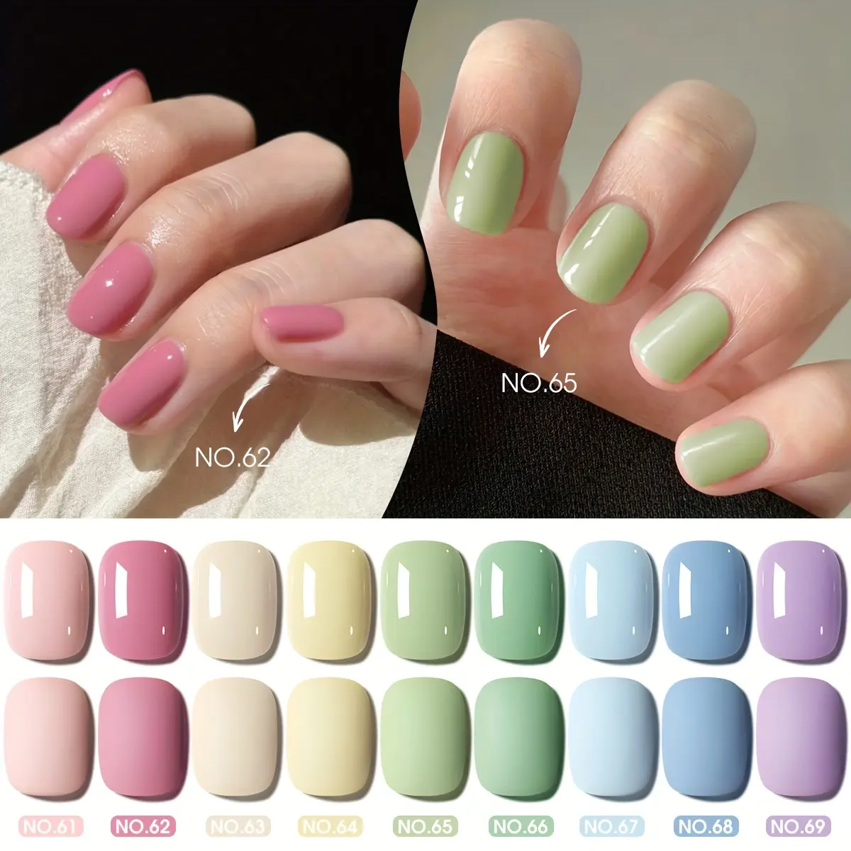 makaron♡ XEIJAYI Square Bottle Gel Nail Polish, 9 Colors — New Trending