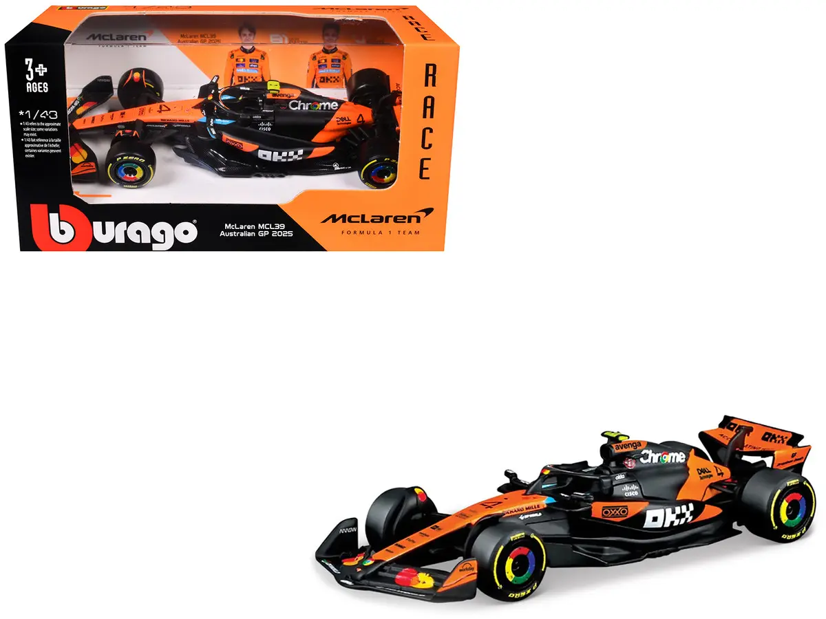 Bburago 1:43 F1 2025 McLaren MCL39 #4 Lando Norris