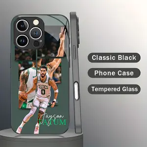 IPhone 17 Promax Tatum Phone Case Tempered Glass Anti Drop, Anti Sweat Suitable for iPhone 16 15 14 13 12 11 Plus Air Xs Samsung A03-A56 S10-S25 Series Protective Shockproof Rugged Case Protection Basketball