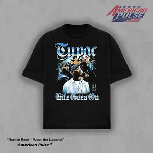 Vintage 90s Hip Hop Graphic Tee - Retro Oversized Cotton T-Shirt for Men & Women - Streetwear Aesthetic Top - Life Goes On Legend Shirt