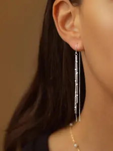 Dangle Greenish Spring Jewelry Earrings for Women Dainty Long Hanging Chain Earrings Trendy Dangling CZ/Pearl Threader Earrings for Women Jewelry,Valentine's Day Gift