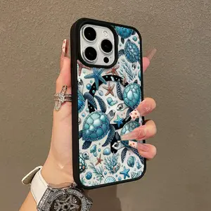 Ocean Sea Turtles Starfish Pattern Premium Magnetic Phone Cases for iPhone17 Pro Max Plus Air/ 16 15 14 Pro Max 13 12 11 Plus Smartphone Shockproof Protection  Cover Cellphone Protective magsafe magnetic case Resistance Casing Protector