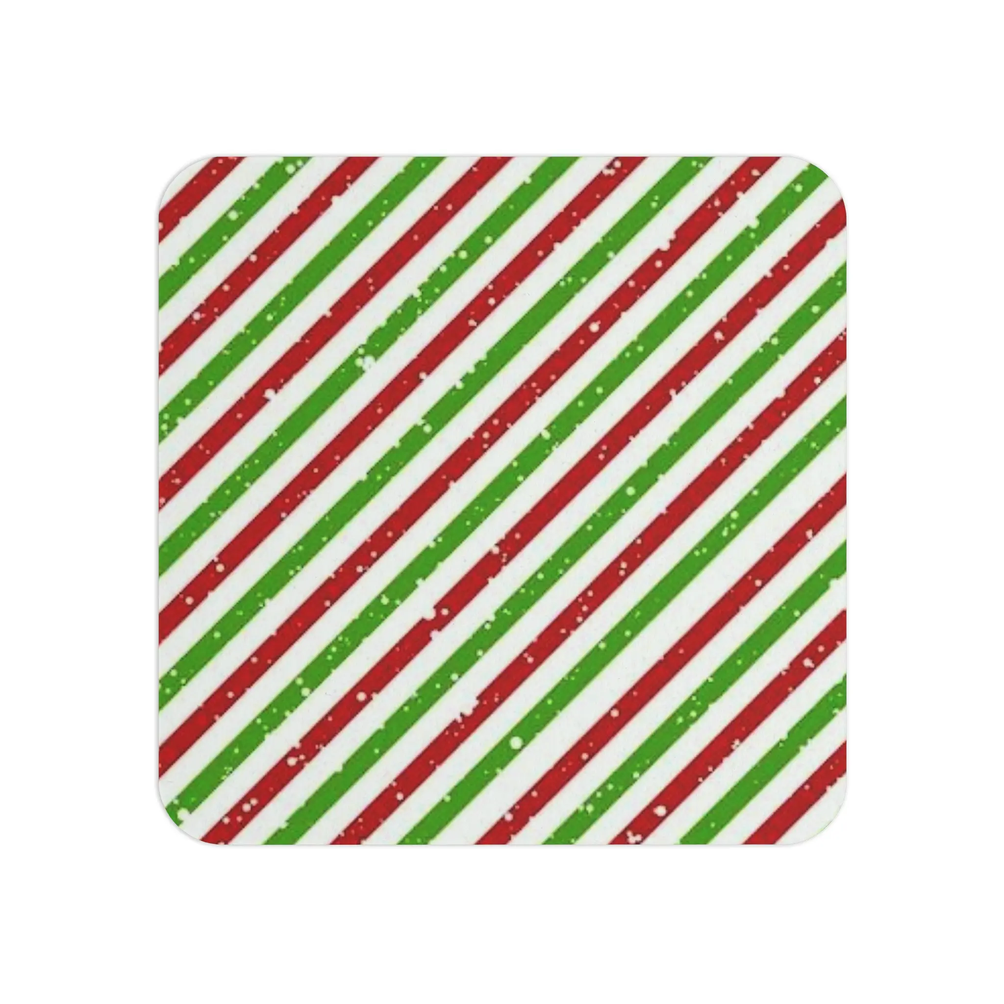 Candy Cane Stripes Coaster | Christmas Holiday Drink Coaster