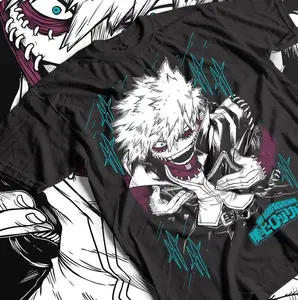 Dabi T-Shirt Toya Todoroki Girl Anime Boku No Hero Academia Graphic Tee – Unisex Basic Style Everyday Wear Machine Washable All Sizes Cotton Fabric Comfy Embroidery